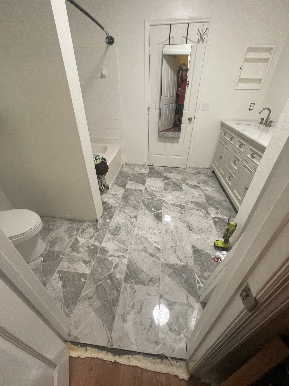 Completed South Tampa condo bathroom detail