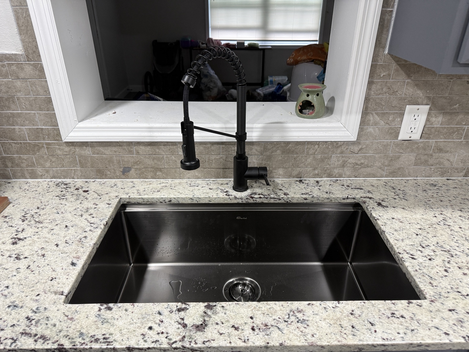 Completed Bartow kitchen sink and countertop detail