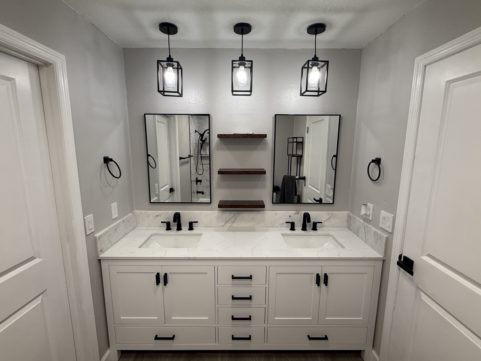 Completed Hallamwood bathroom vanity remodel in Lakeland